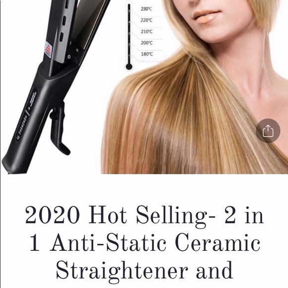 2 in 1 Anti-Static Ceramic Straightener and Curler - Picture 2 of 6